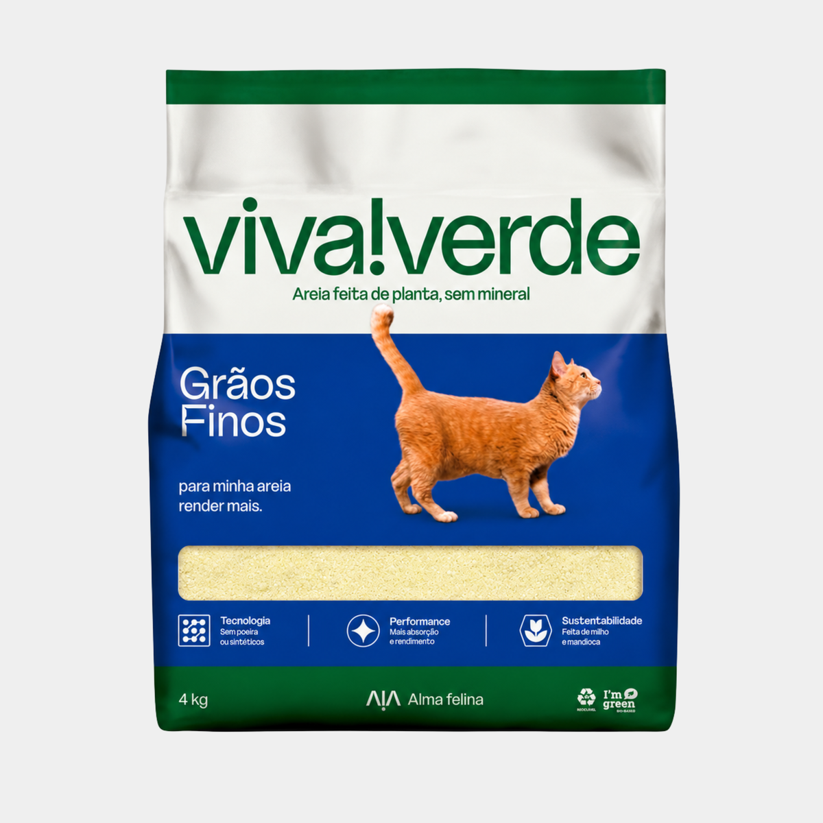 Arena Ecológica Super Premium Viva Verde (Grano Fino x 4 Kg)