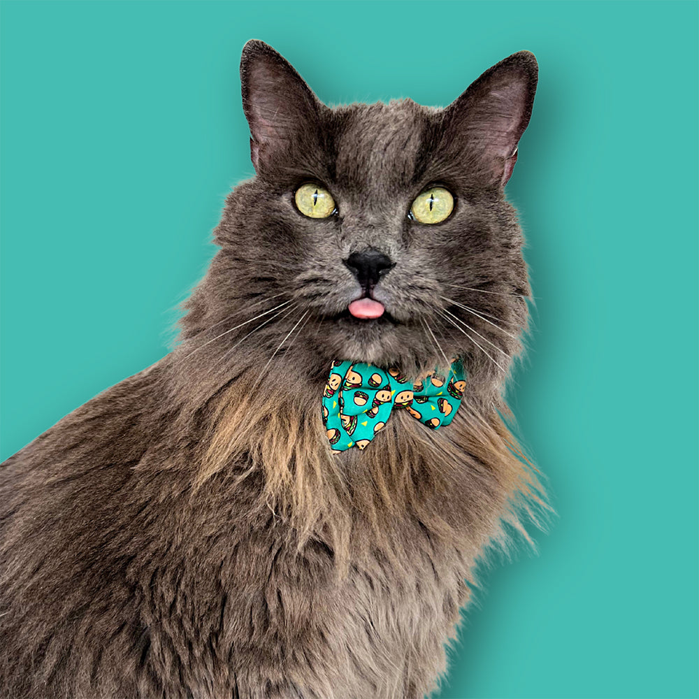 Corbatín para gato con broche de seguridad anti-ahogo 