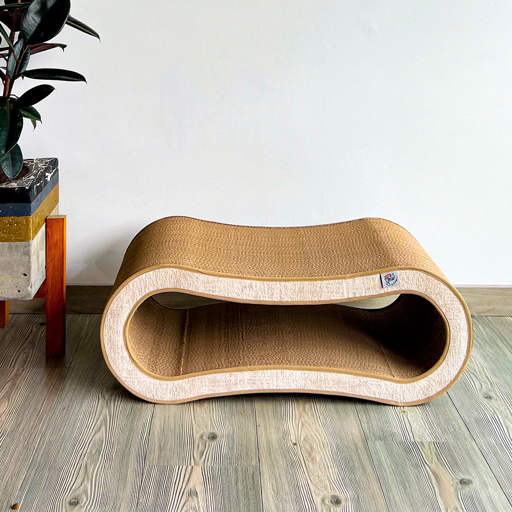 rascador horizontalde carton corrudago doble pared para gatos