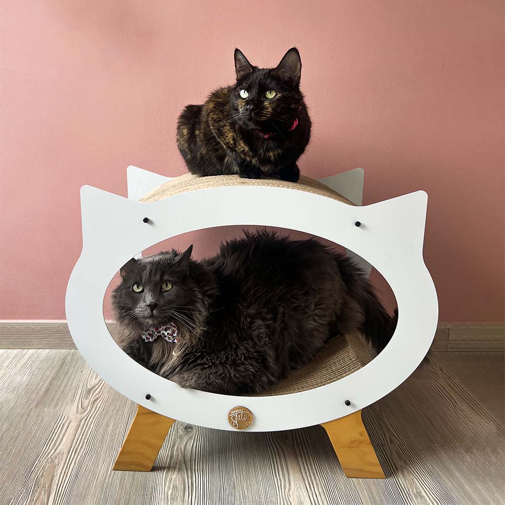 Cama rascador paara gatos, con carton corrugado doble pared.