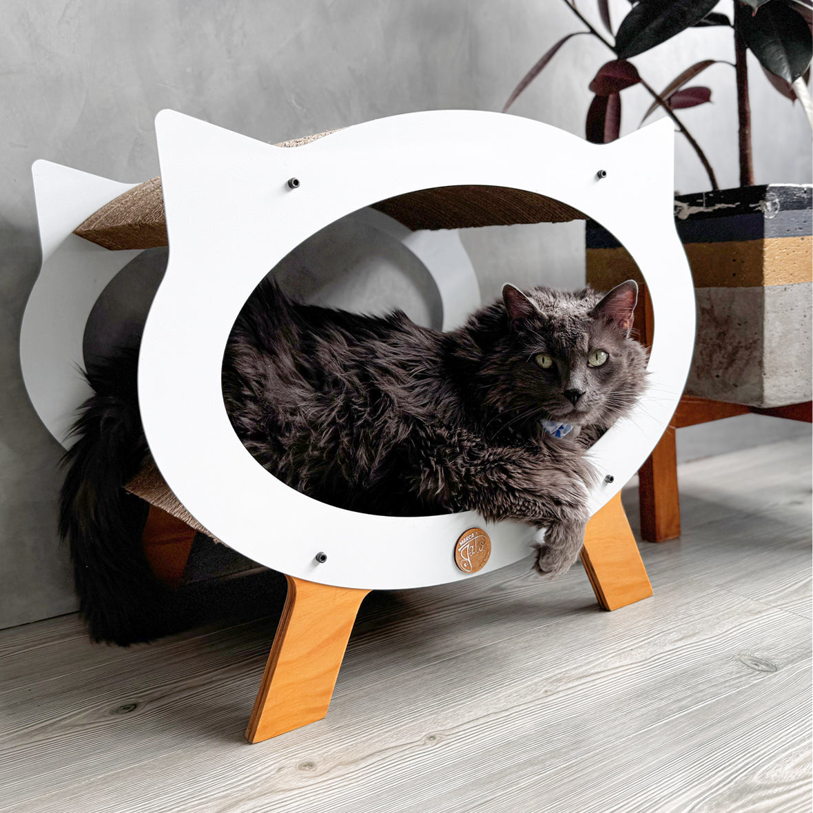 Cama rascador paara gatos, con carton corrugado doble pared.
