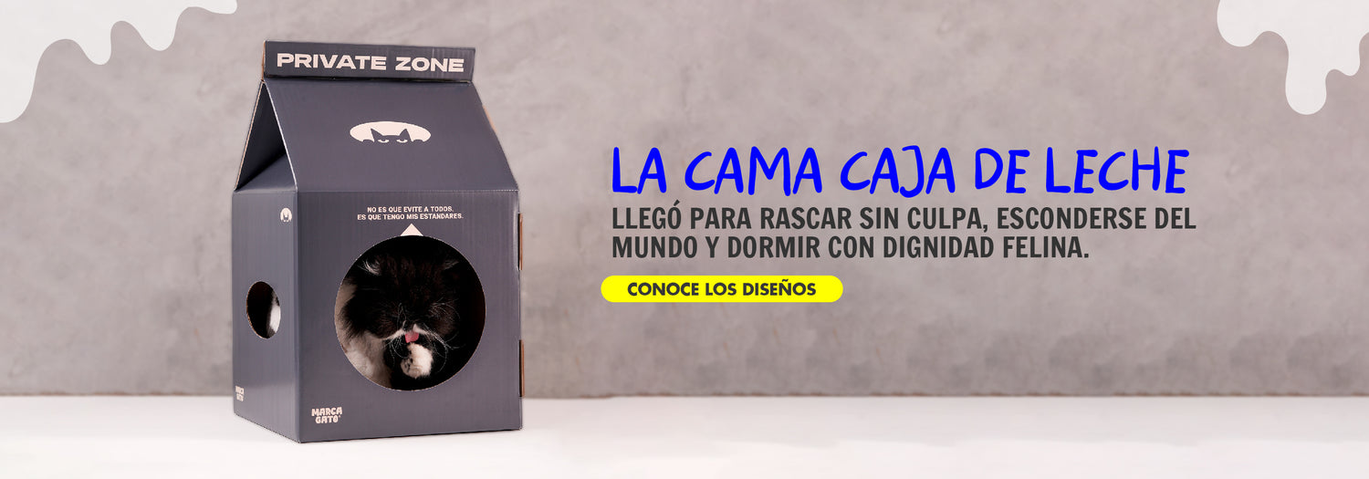 Cama caja de cartón, caja de leche