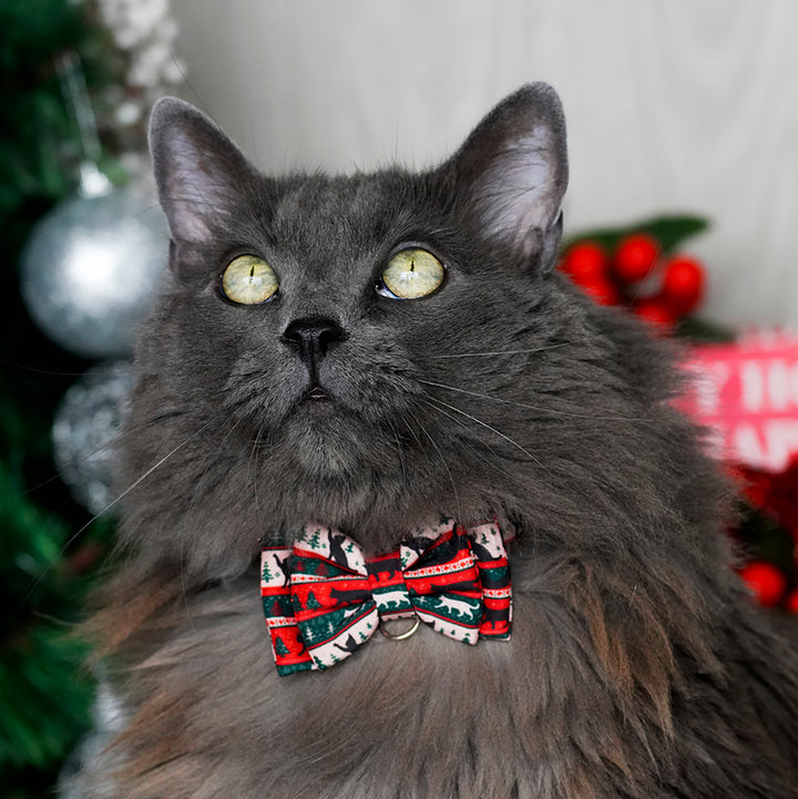 Corbatín NaviCat Forest para gatos corbatín de navidad