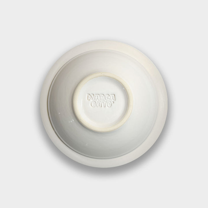 Bowl en cerámica. platos de cerámica plato blanco para gatos