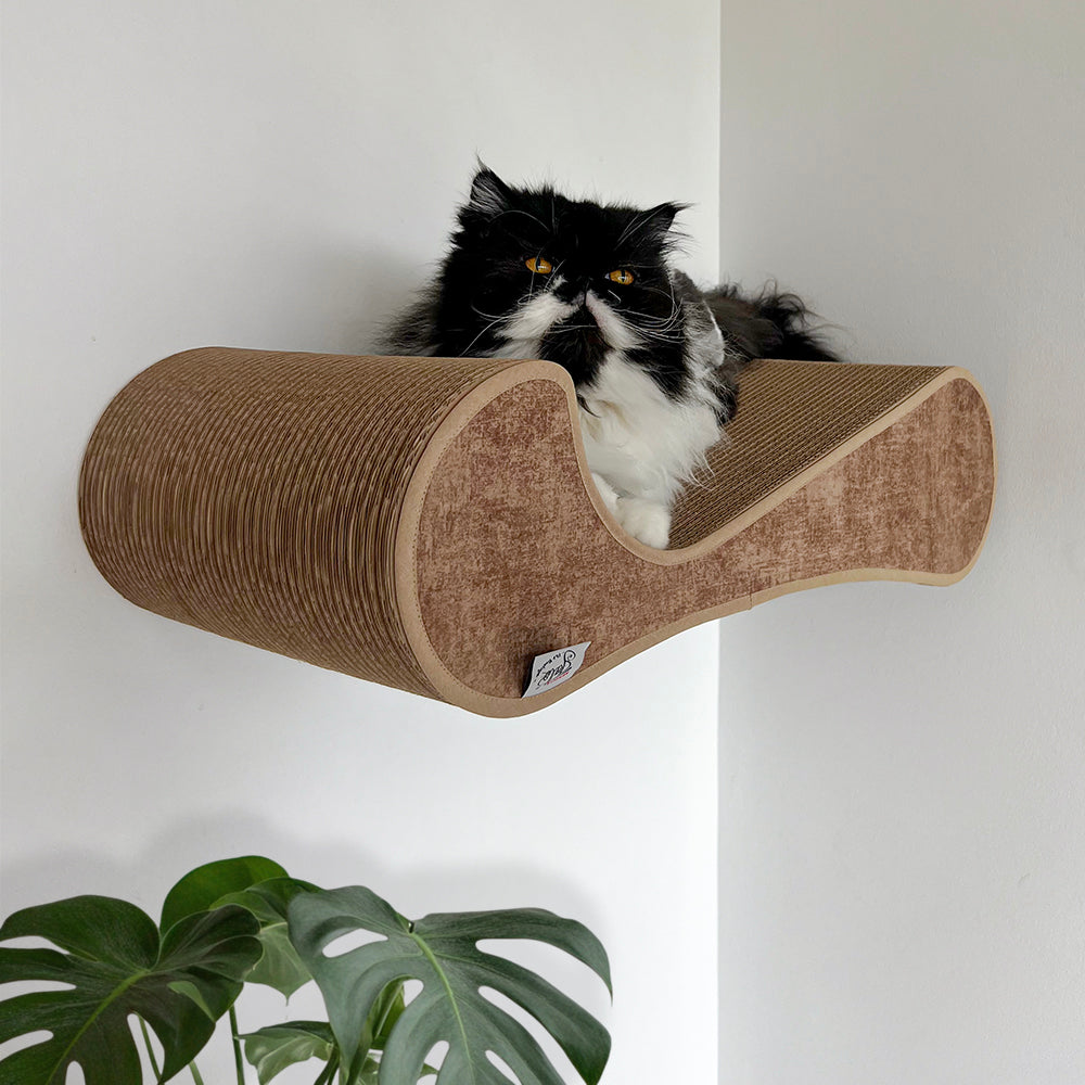 rascador horizontalde carton corrudago doble pared para gatos, ANCLADO A LA PARED
