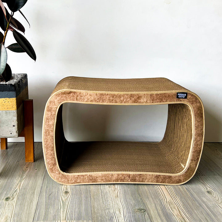 rascador horizontalde carton corrudago doble pared para gatos