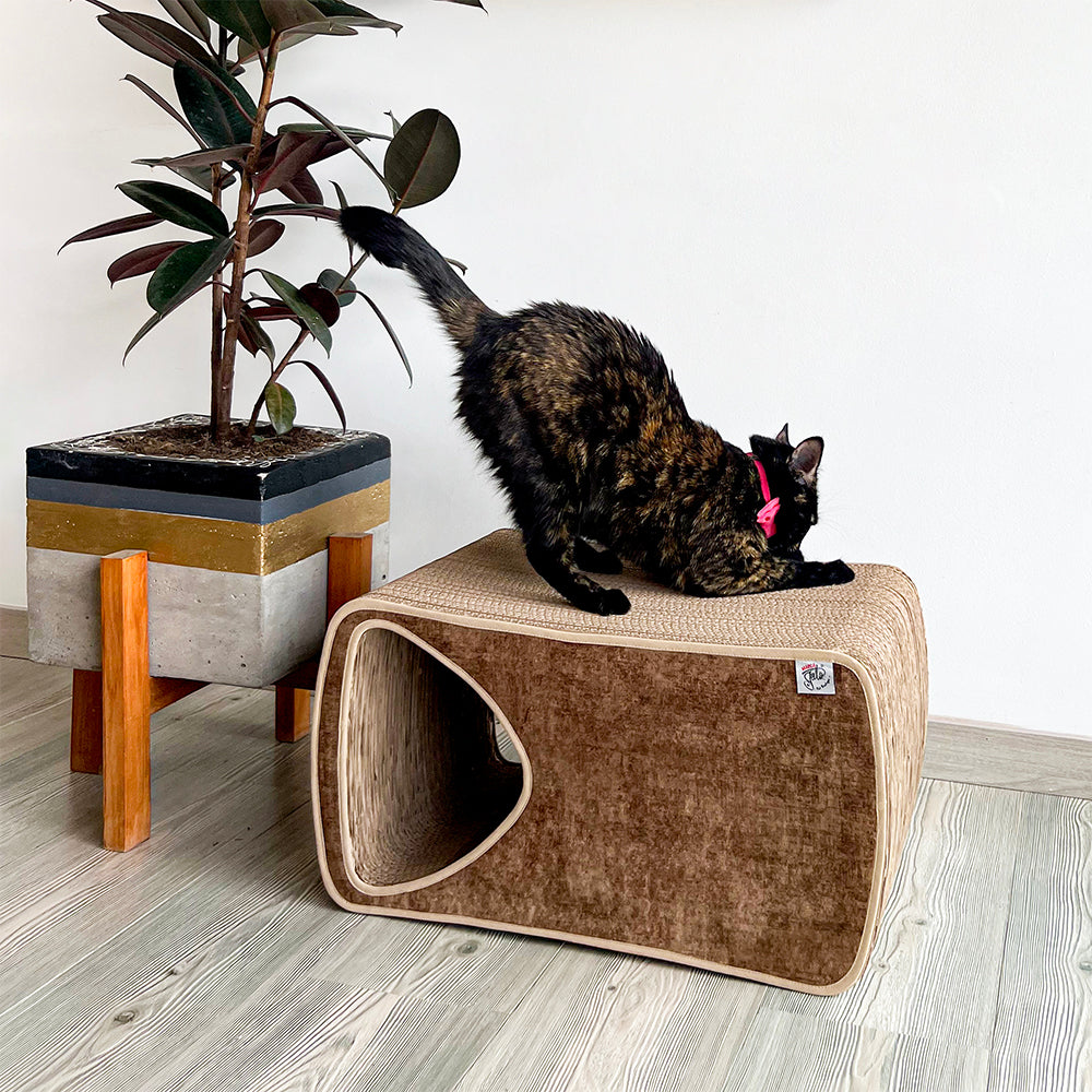 Rascador para gatos color capuchino