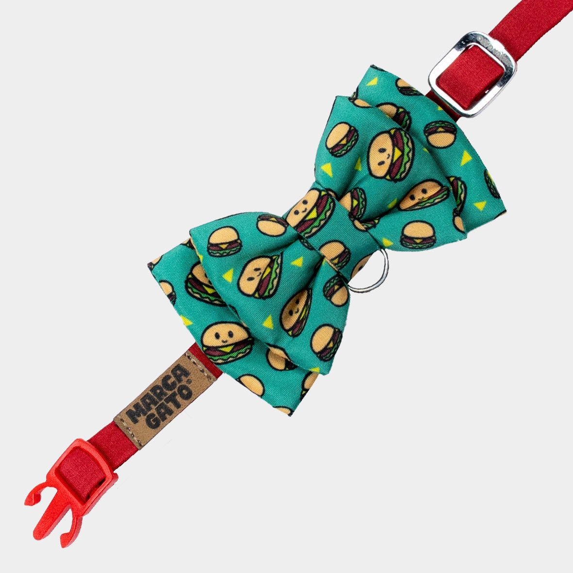 Corbatín para gatos con broche de seguridad anti-ahogo.