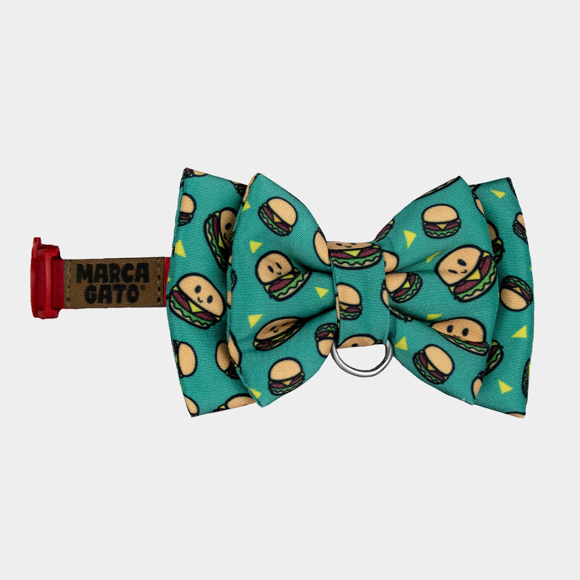 Corbatín para gatos verde con broche de seguridad Anti-ahogo.