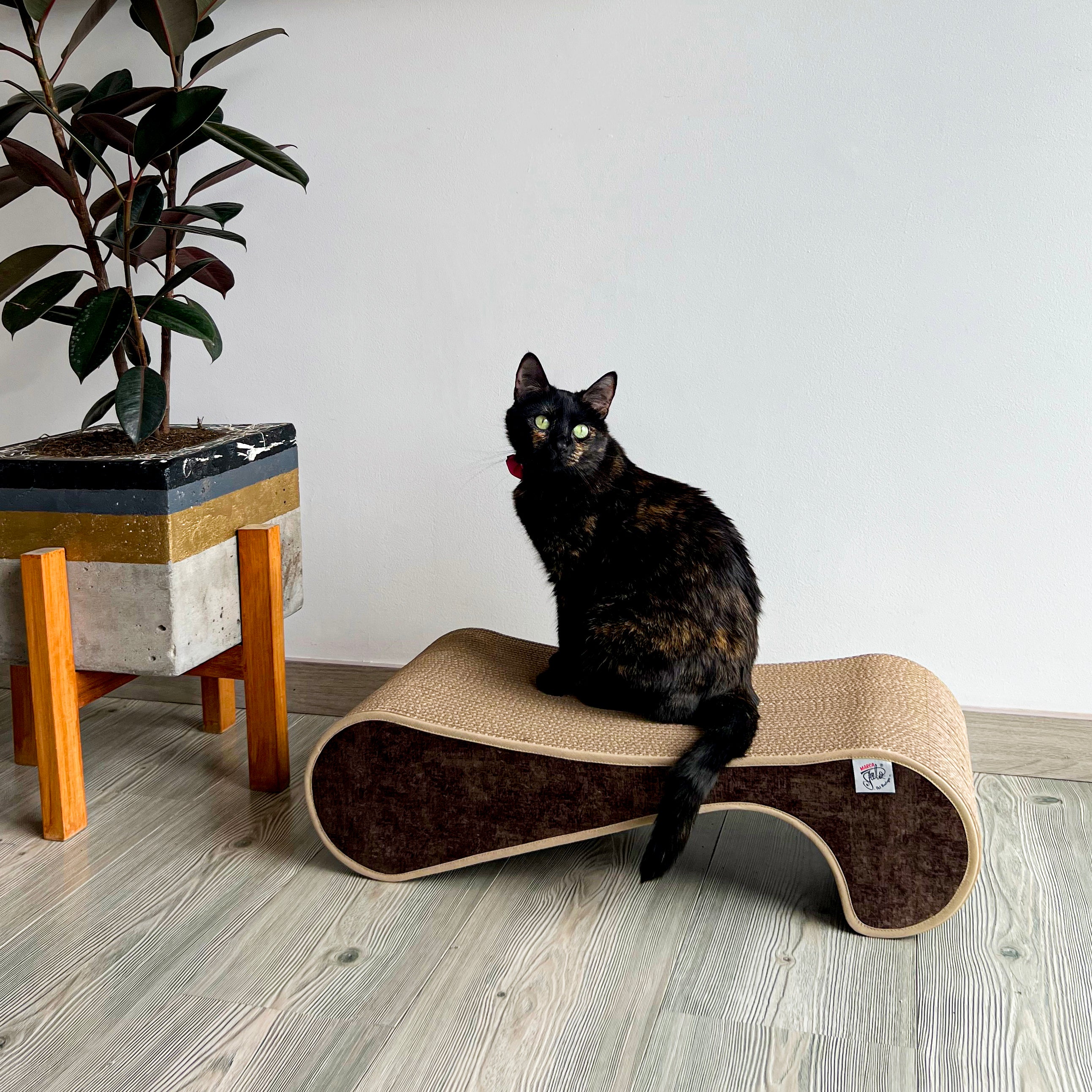 rascador horizontalde carton corrudago doble pared para gatos