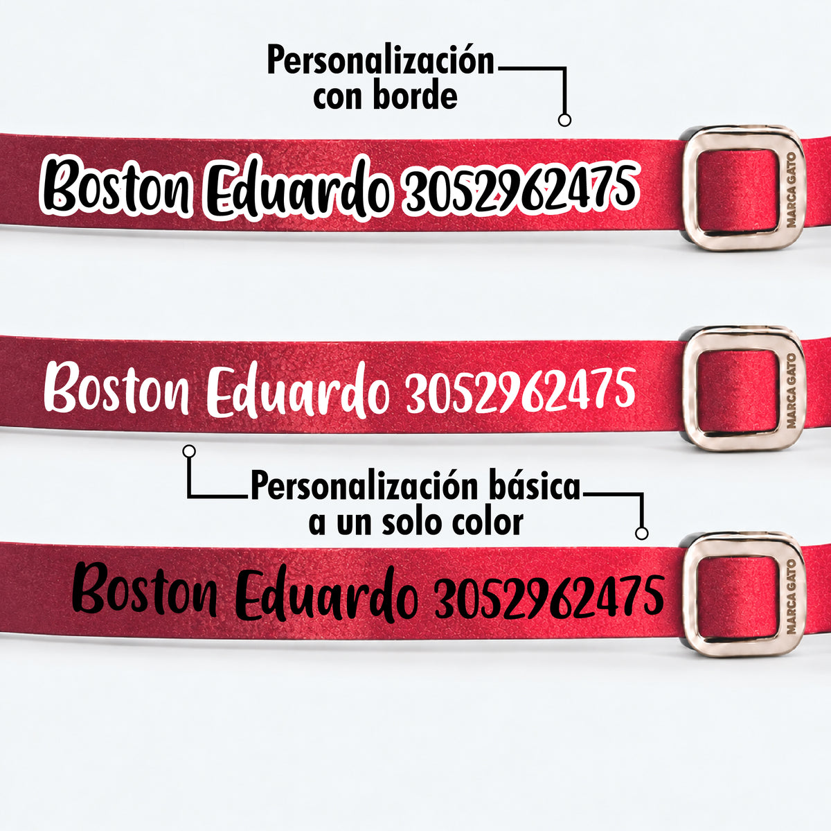 Collar Cuero Vegano - Rubí