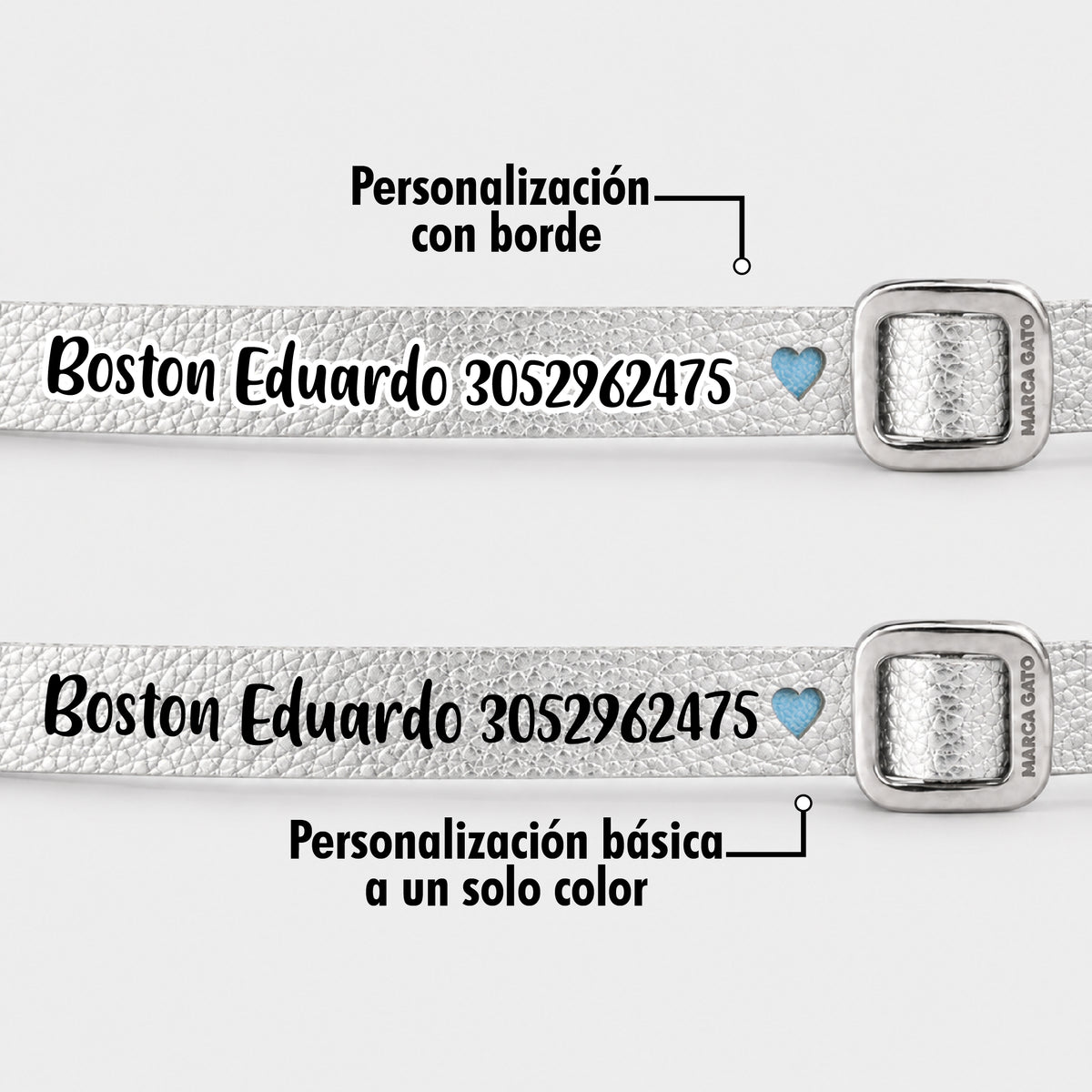 Collar Cuero Vegano - Plata