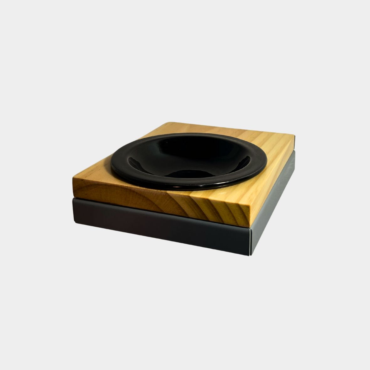 Comedero elevado de pared para gatos con plato de cerámica