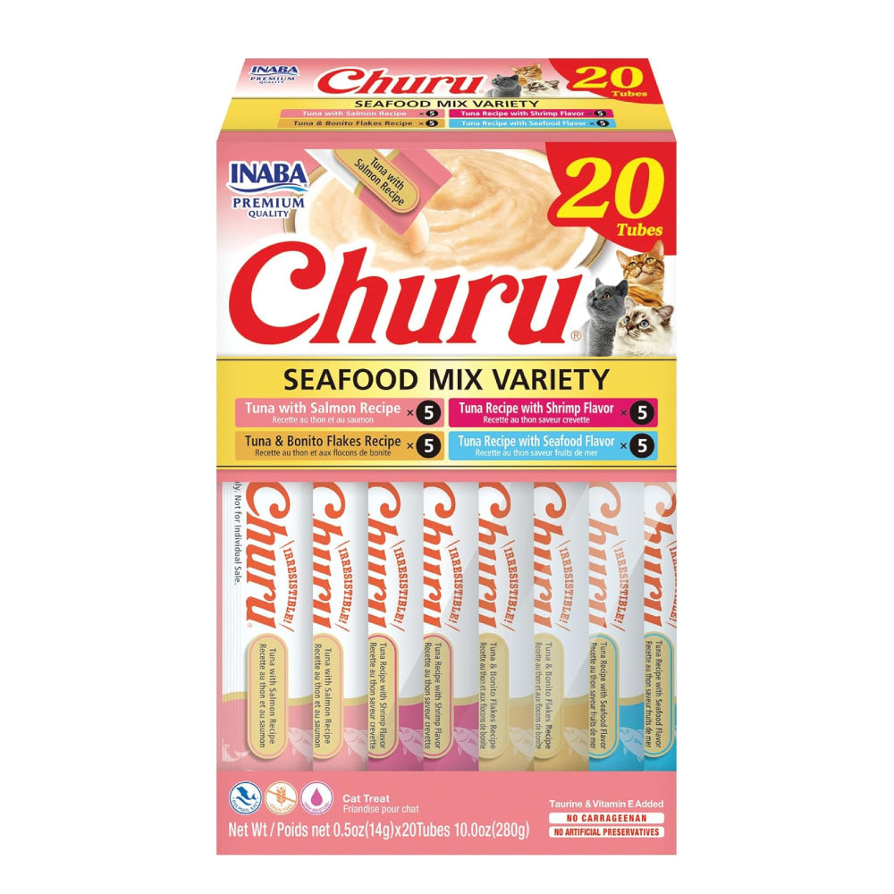 Inaba Churu para gatos x 20 unidades - Variedades comida de mar