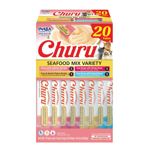 Inaba Churu para gatos x 20 unidades - Variedades comida de mar