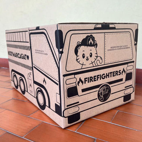 Caja FireFighters Para Gato