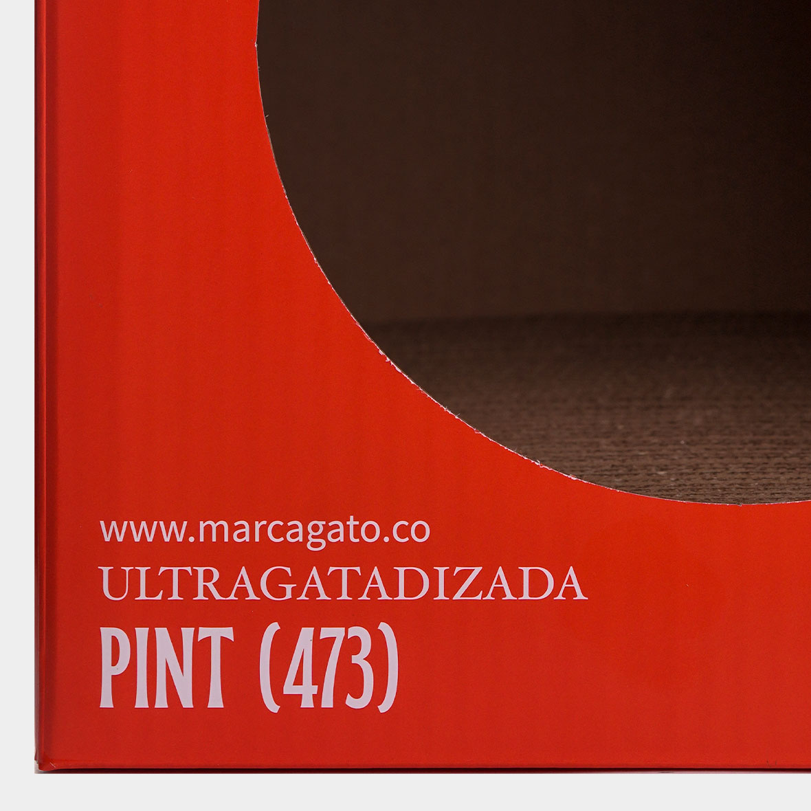 Cama Cueva para Gatos Caja Leche Rascador Cartón Refugio Mascota