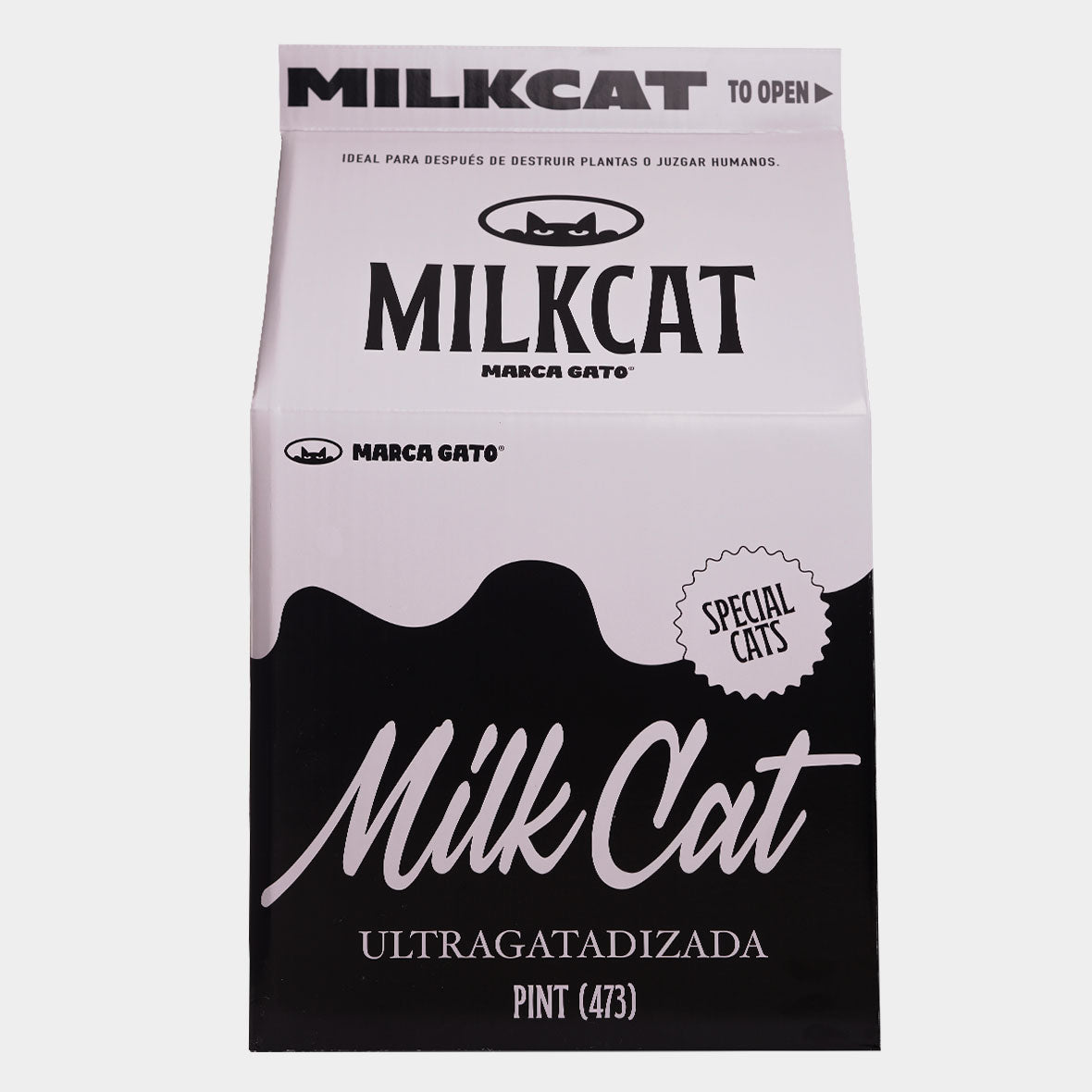 Cama Cueva para Gatos Caja Leche Rascador Cartón Refugio Mascota