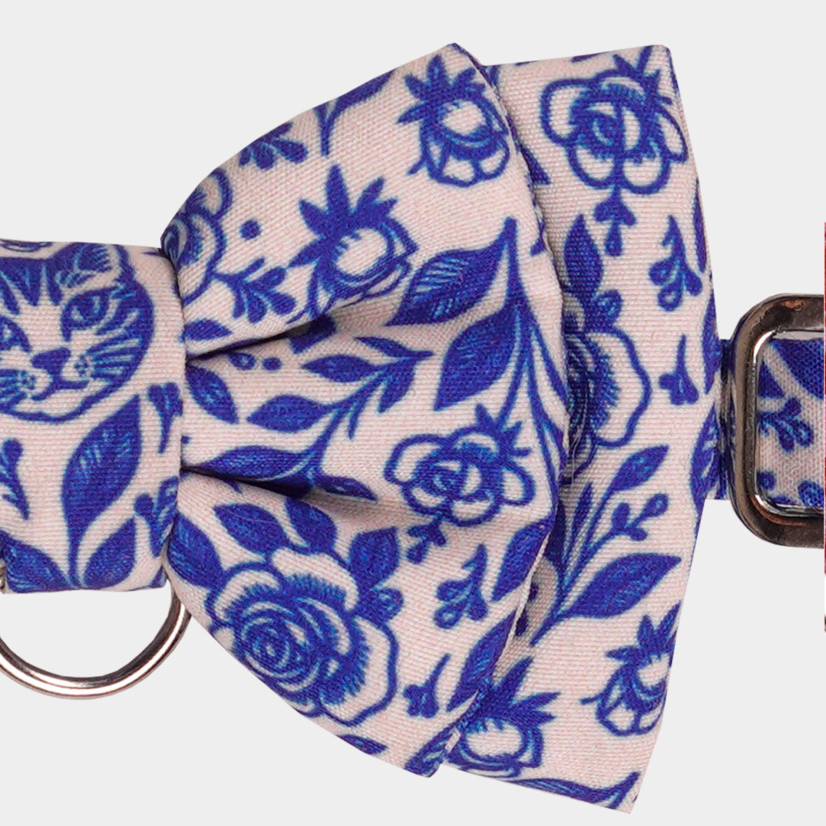 Corbatín para gatos azul  rosas delicadas cats and roses mascota elegante