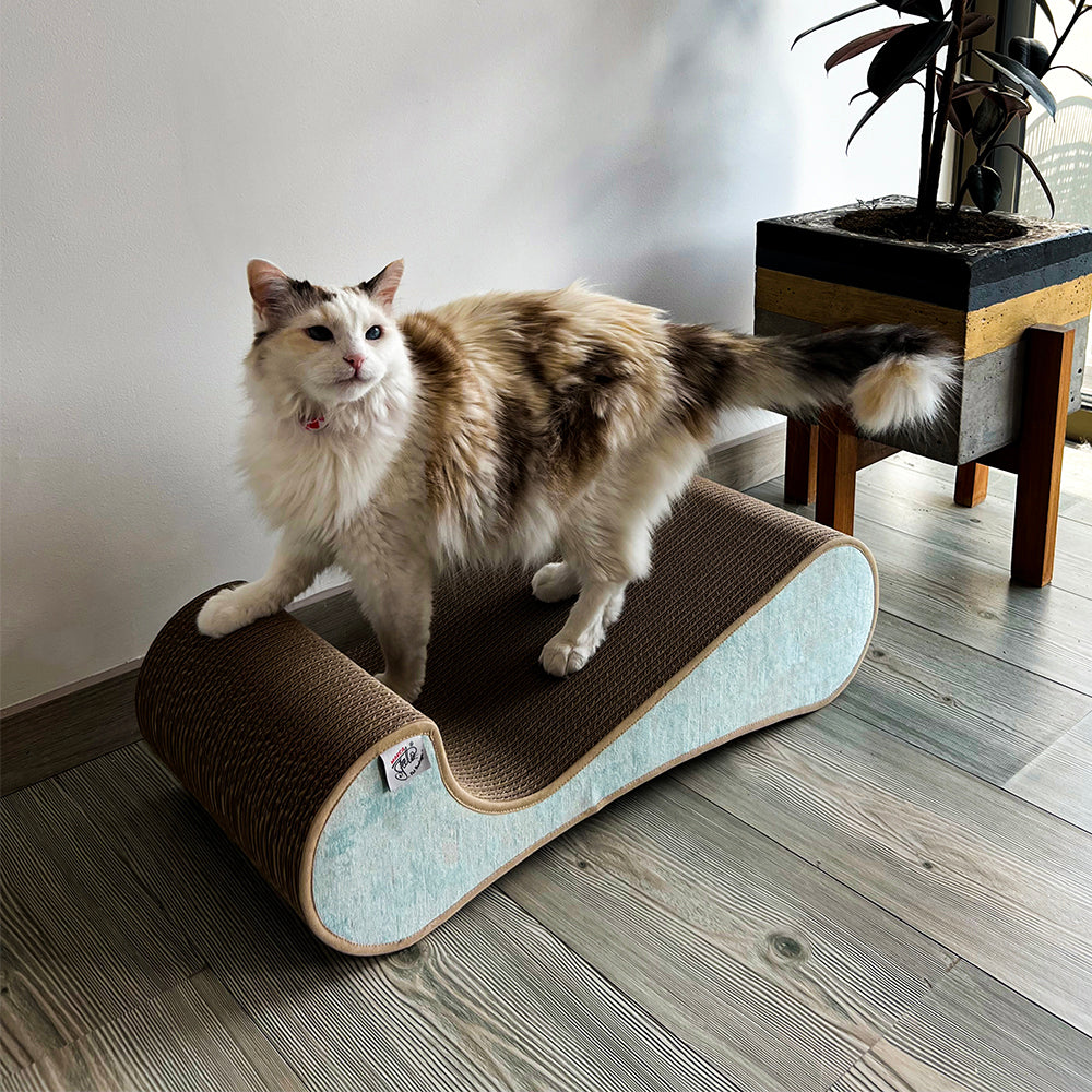 rascador horizontalde carton corrudago doble pared para gatos