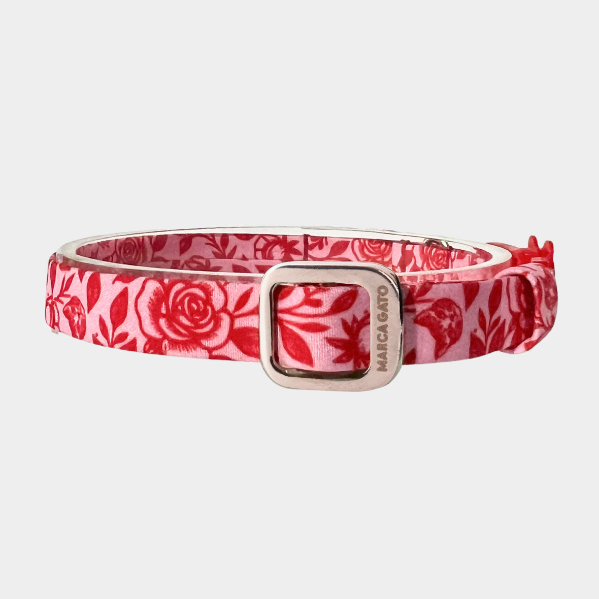 Collar Pink Cats and Roses
