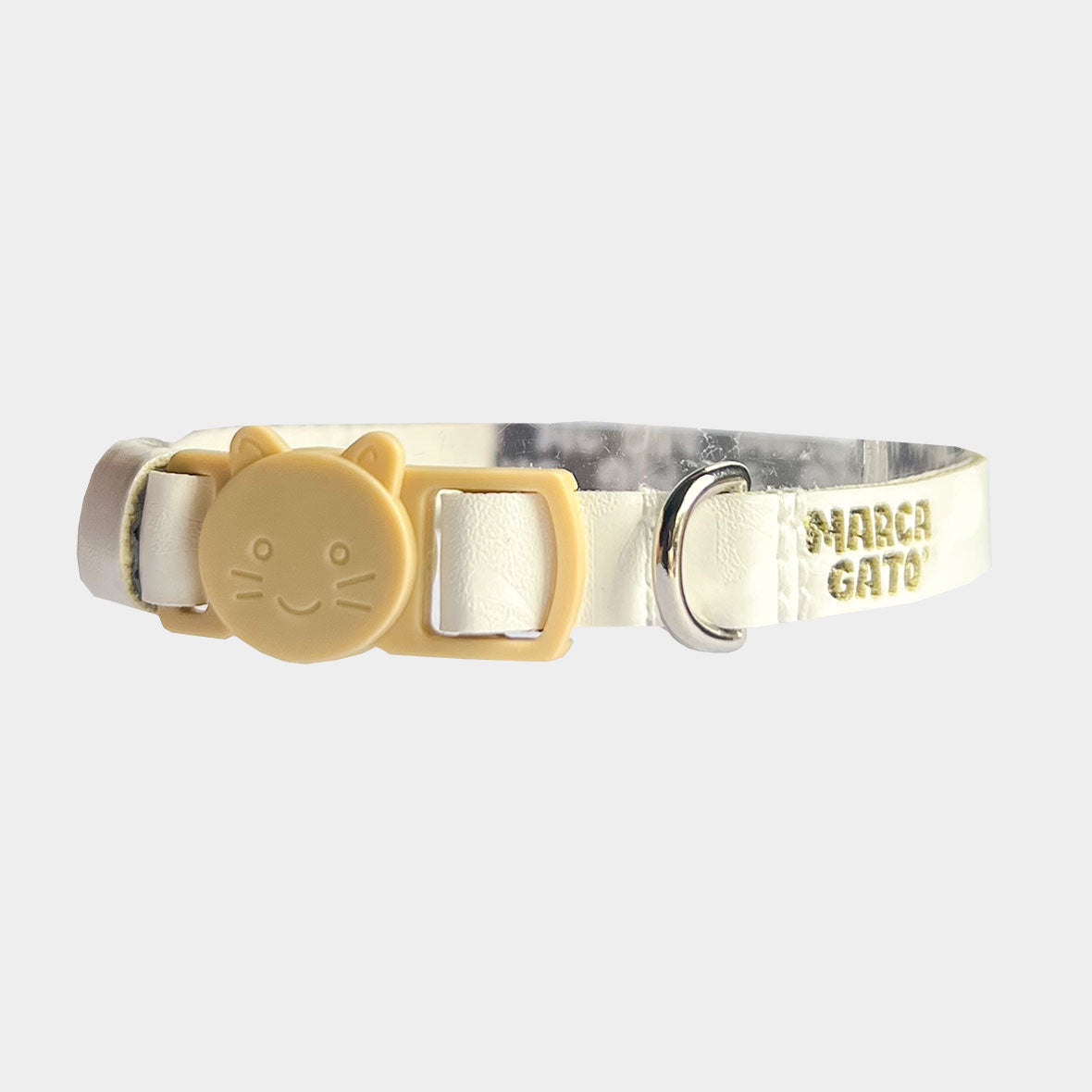 Collar Cuero Vegano - Marfil