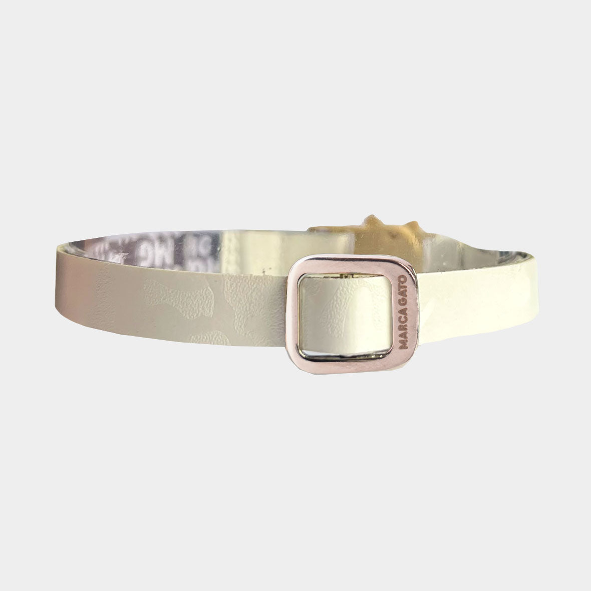 Collar Cuero Vegano - Marfil