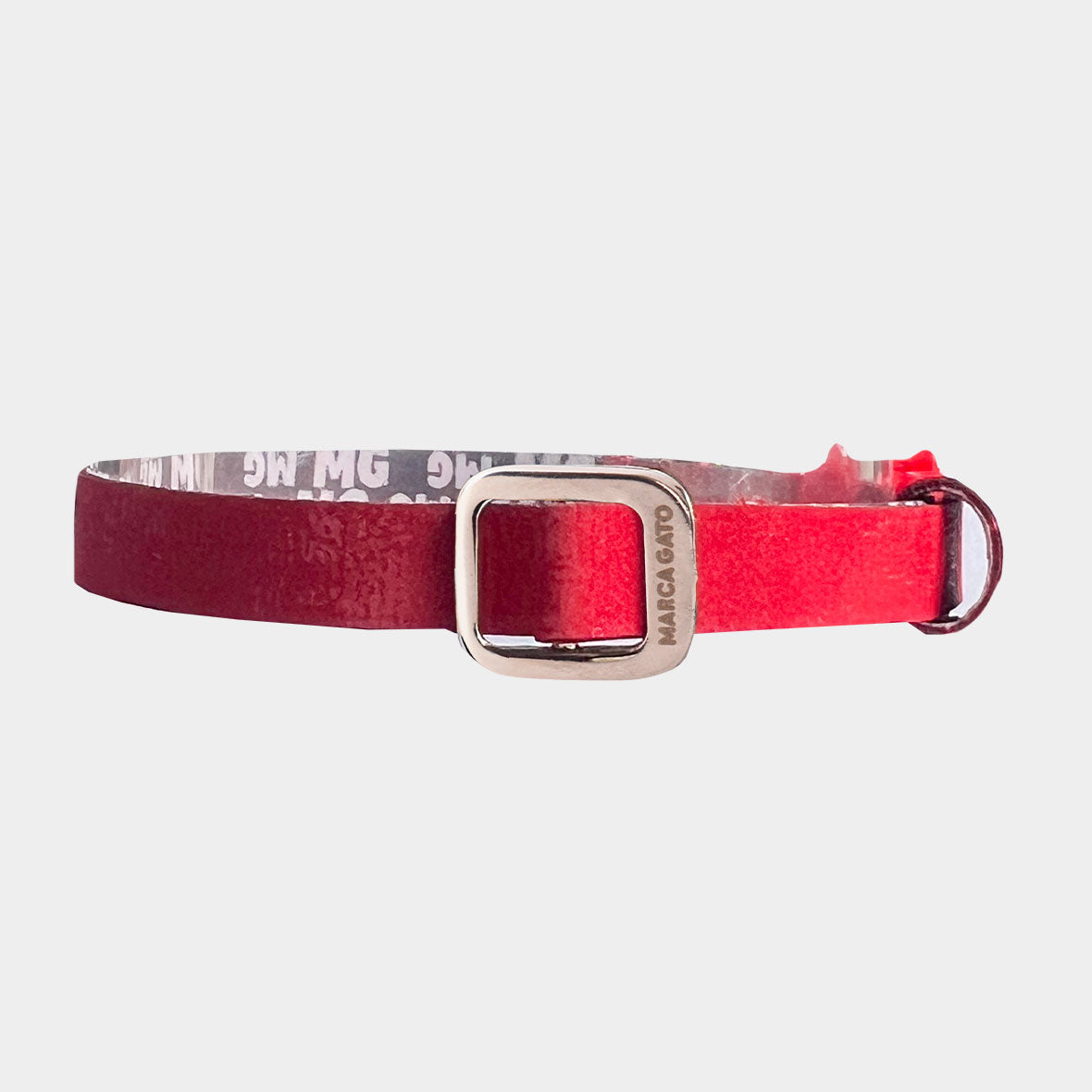 Collar Cuero Vegano - Rubí