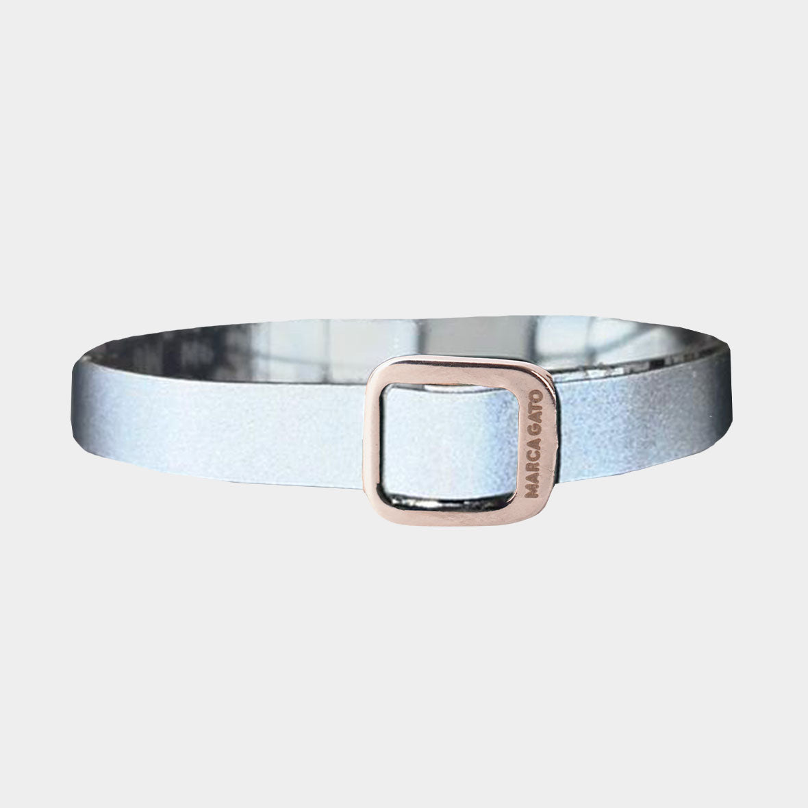 Collar Cuero Vegano - Reflectivo