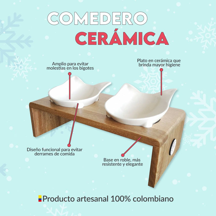 Comedero elevad para gato s