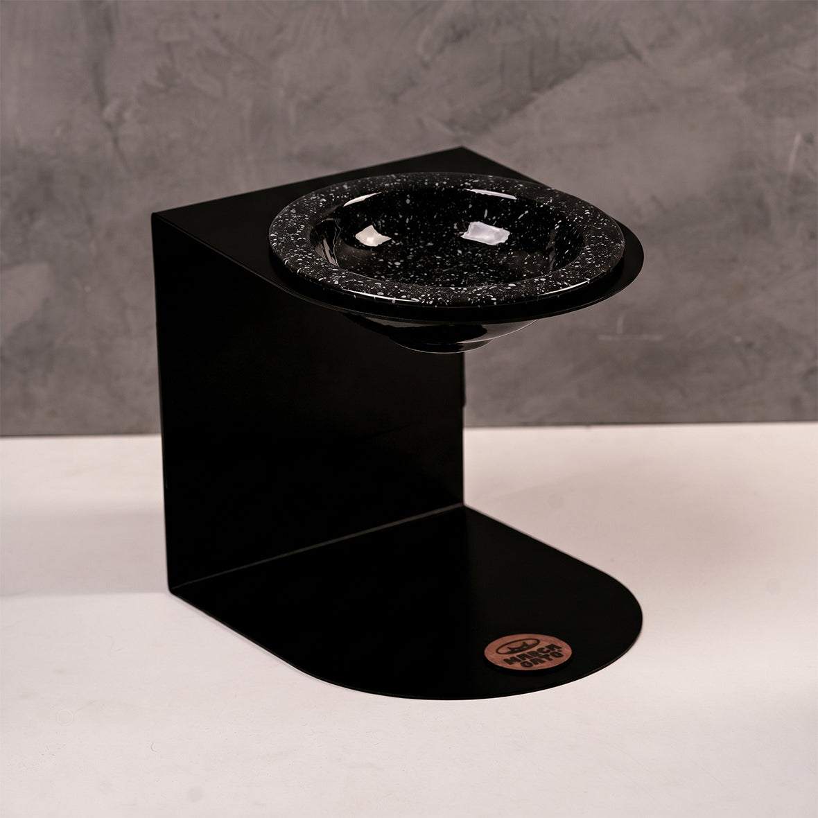 Comedero elevado gatos premium metal cerámica artesanal altura ajustable removible comedero de metal 