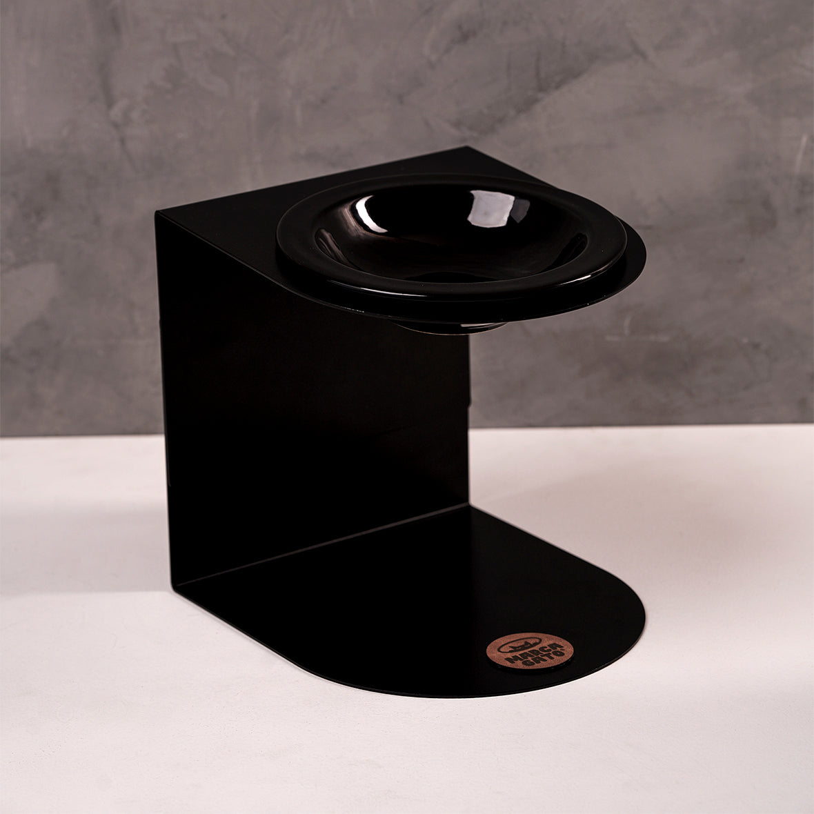 Comedero para gatos de altura regulable metal electroestático plato cerámica ajustable
