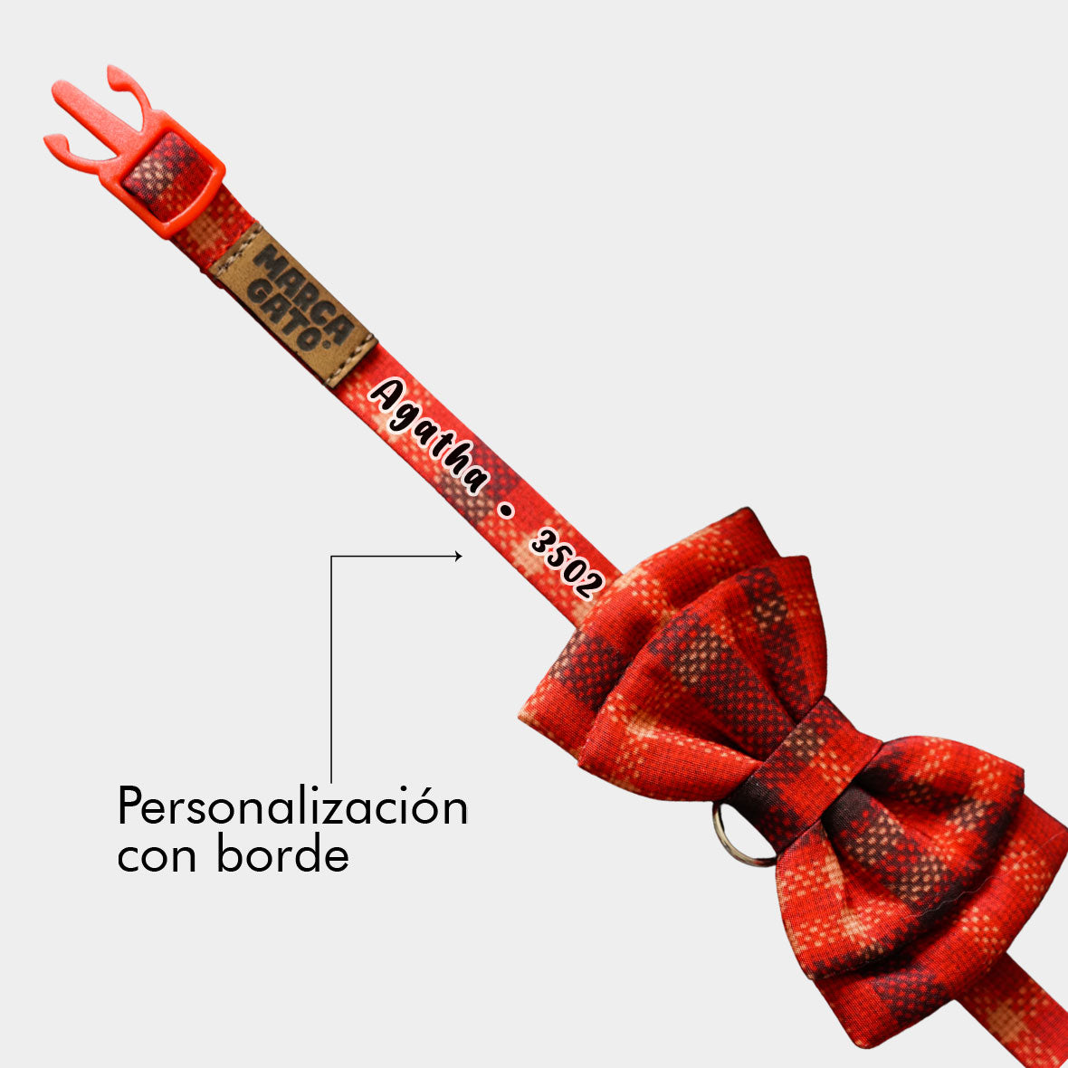 Corbatín de navicat para gato personalizado