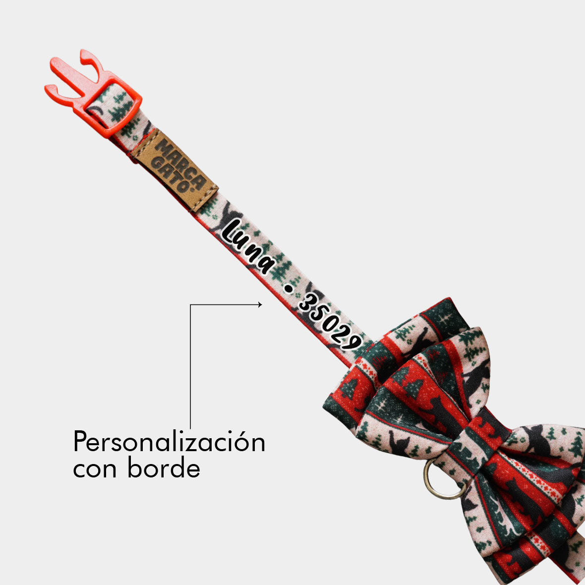 Corbatín navicat para gato personalizado