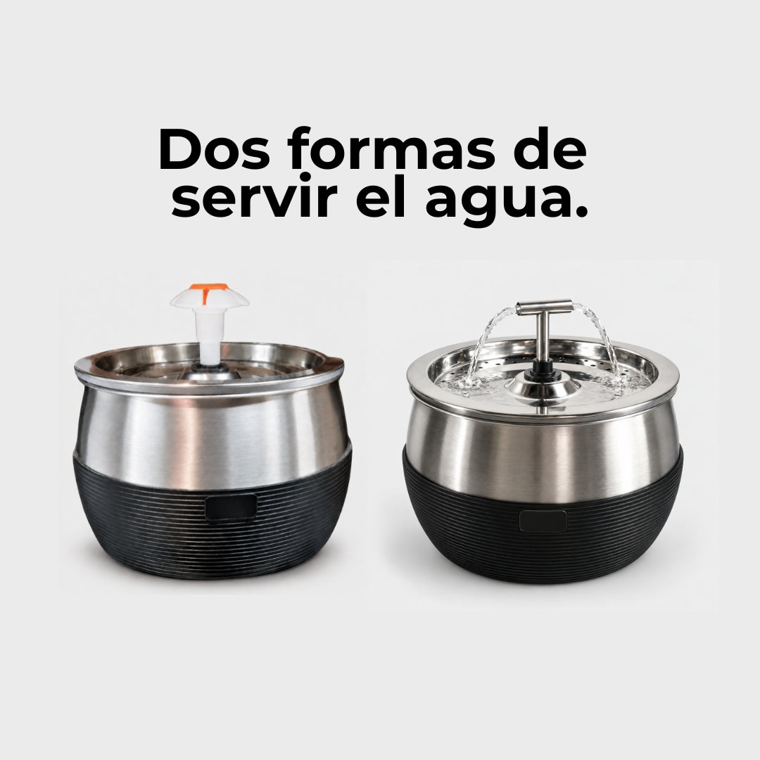 Fuente cilíndrica 3L con base negra