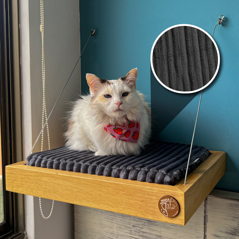 Cama colgante, para gatos, anclada en la pared 