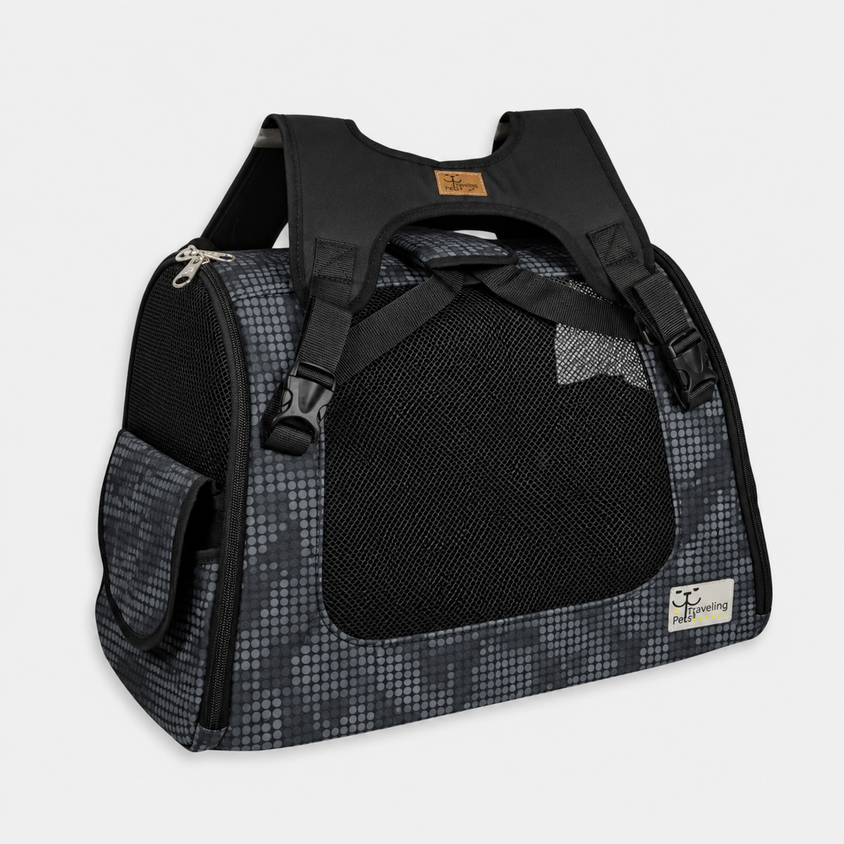 Guacal Mochila morral para Gatos mascotas — Transportadora 2 en 1 (Bolso + Morral)