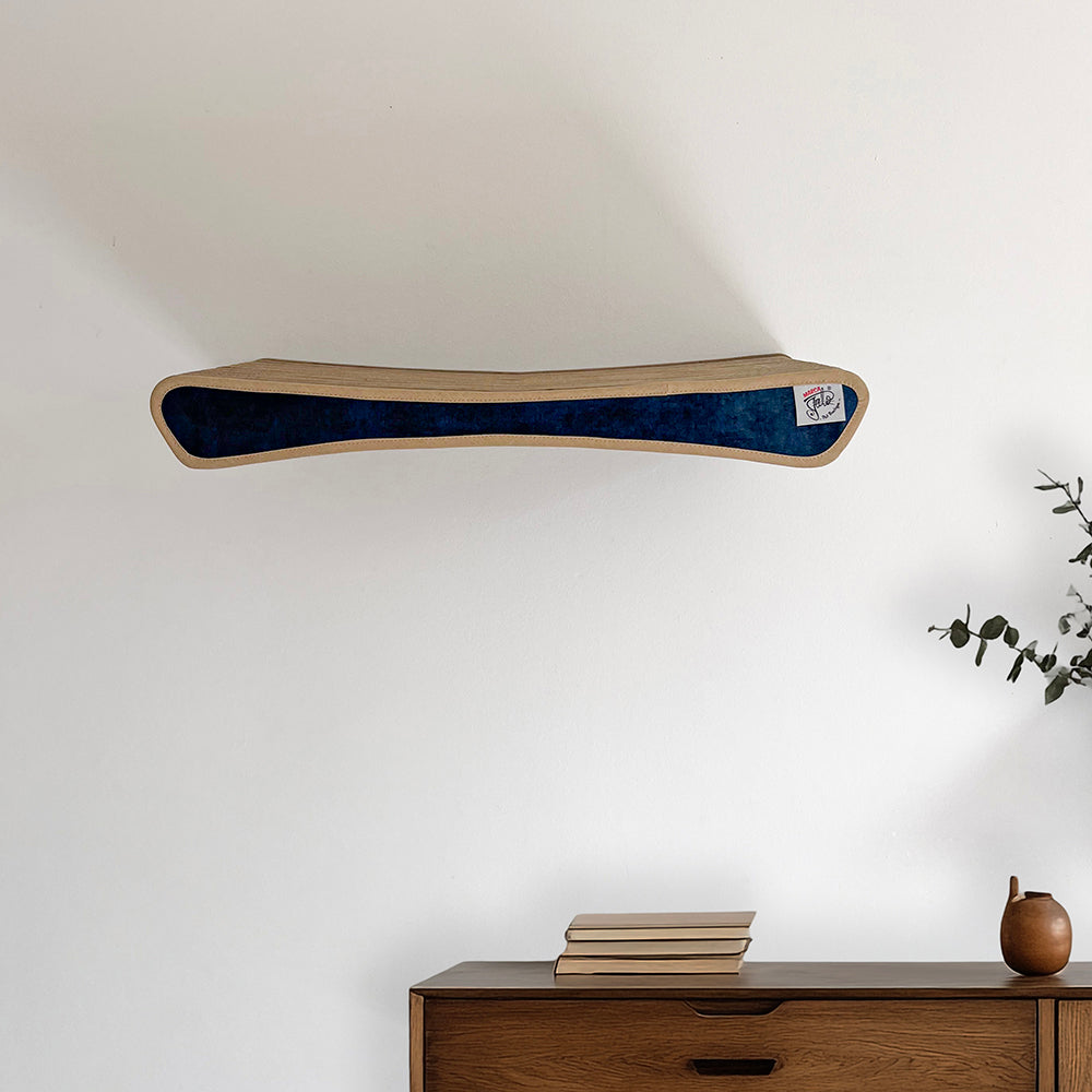 rascador horizontalde carton corrudago doble pared para gatos anclado a la pared