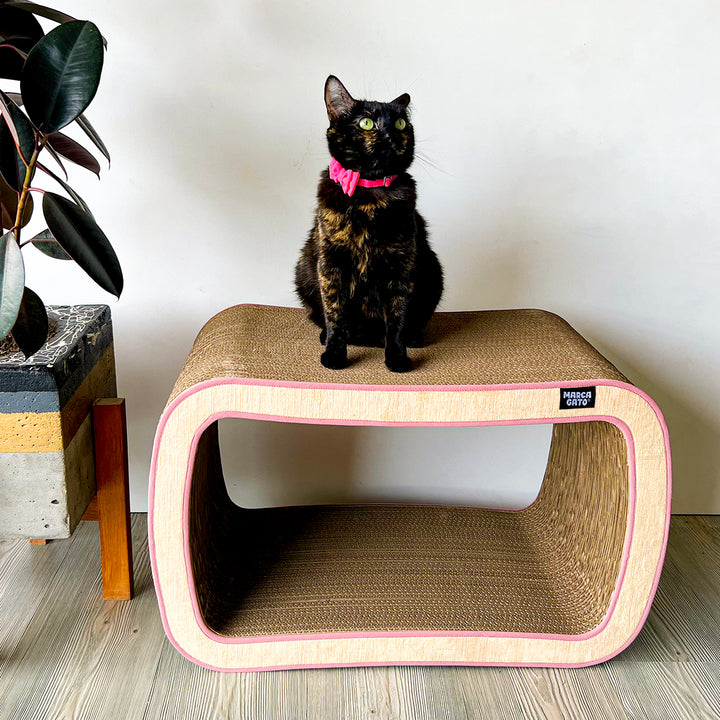 Rascador horizontal para gato, con catrton corrugado doble pared.