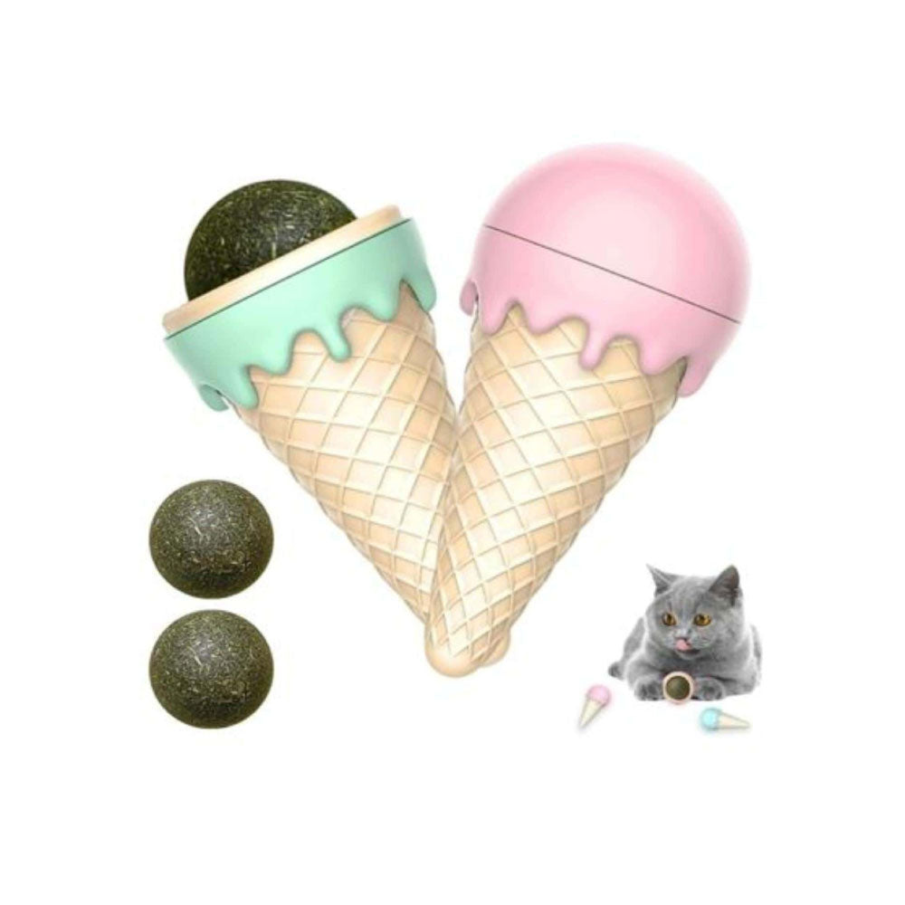Juguete tipo helado para gatos con catnip