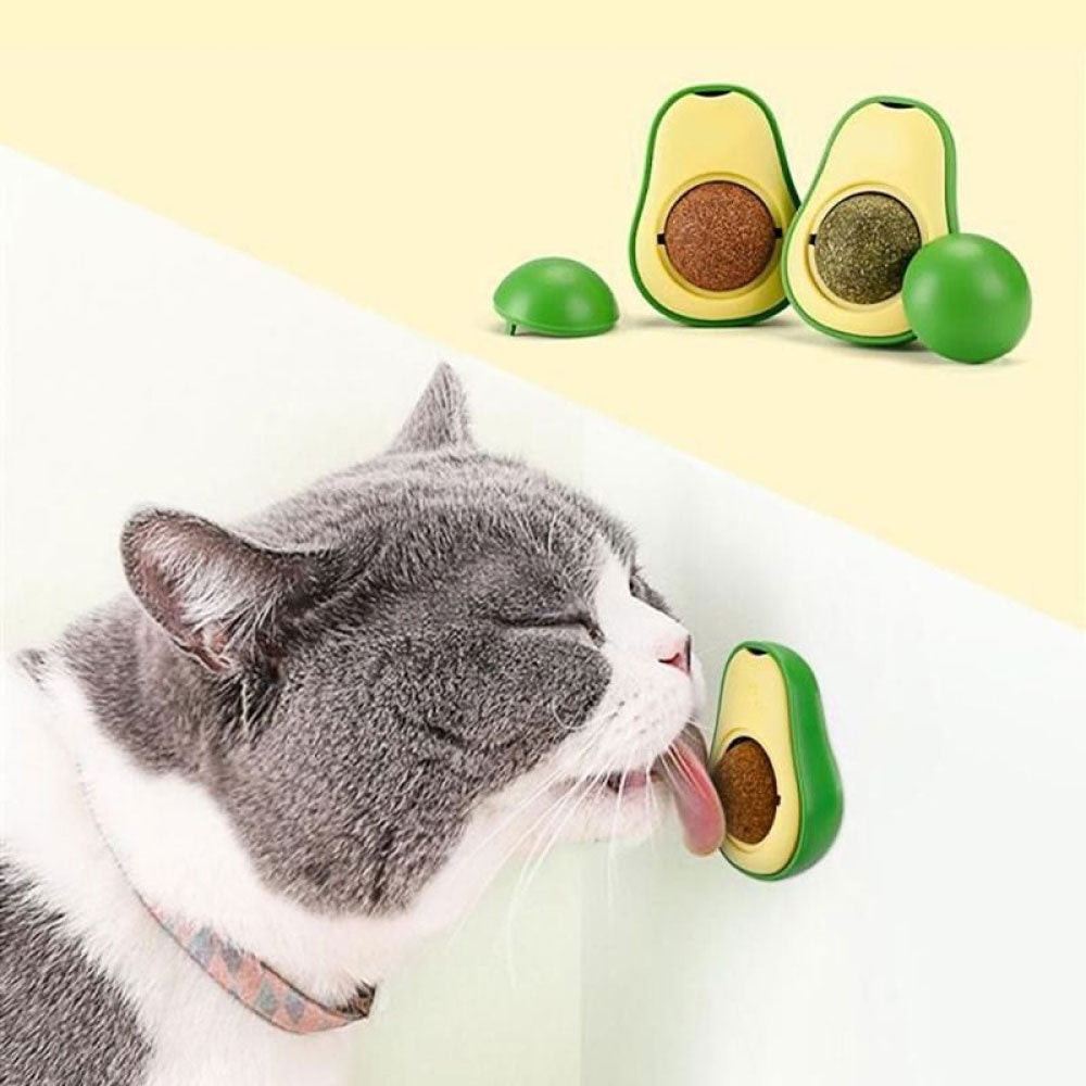 Juguete para gatos enforma de aguacate con catnip
