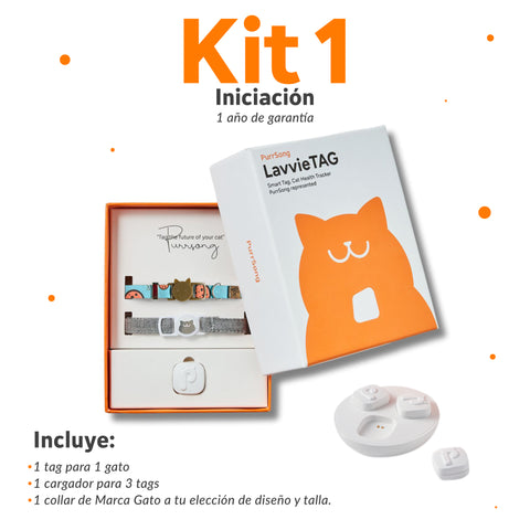 Lavvie TAG kit de iniciación: Tag + Cargador + Collar