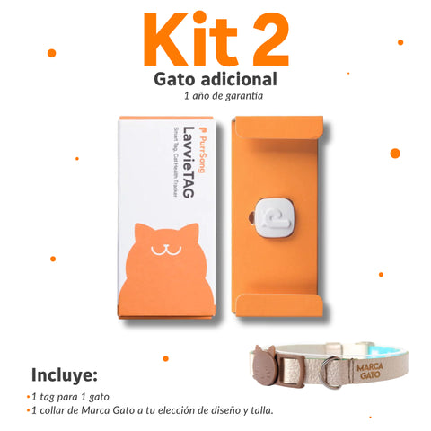 Lavvie TAG kit gato adicional + Collar