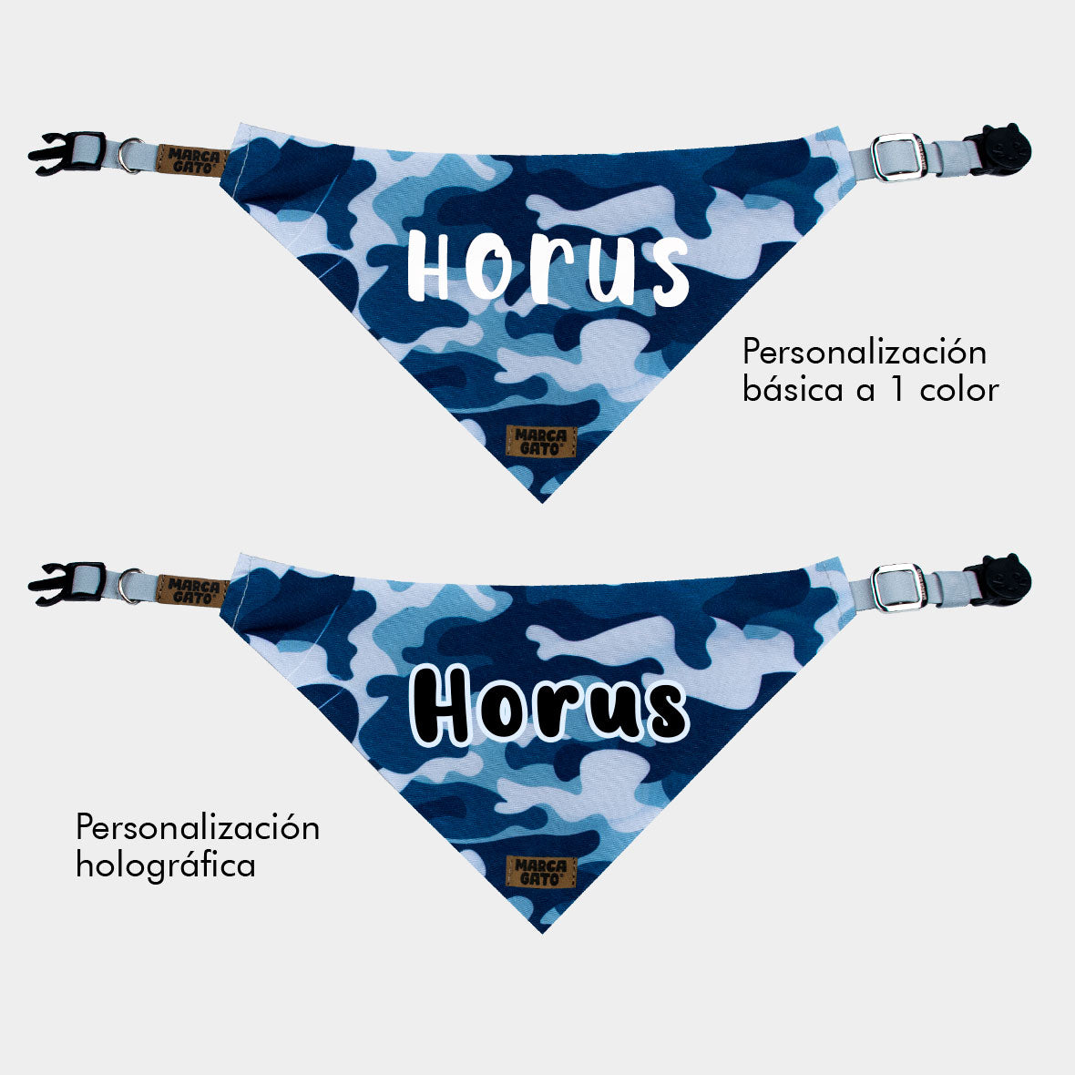 Pañoleta personalizada para gatos - pañoleta super catmuflado