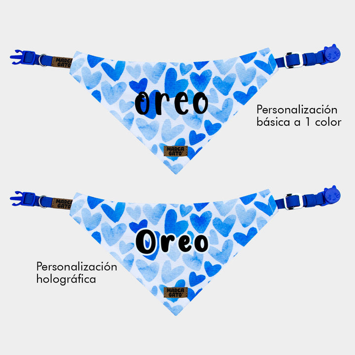 Pañoleta personalizada para gatos -  pañoleta Cian