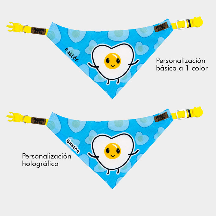 Pañoleta personalizada para gatos - pañoleta huevo