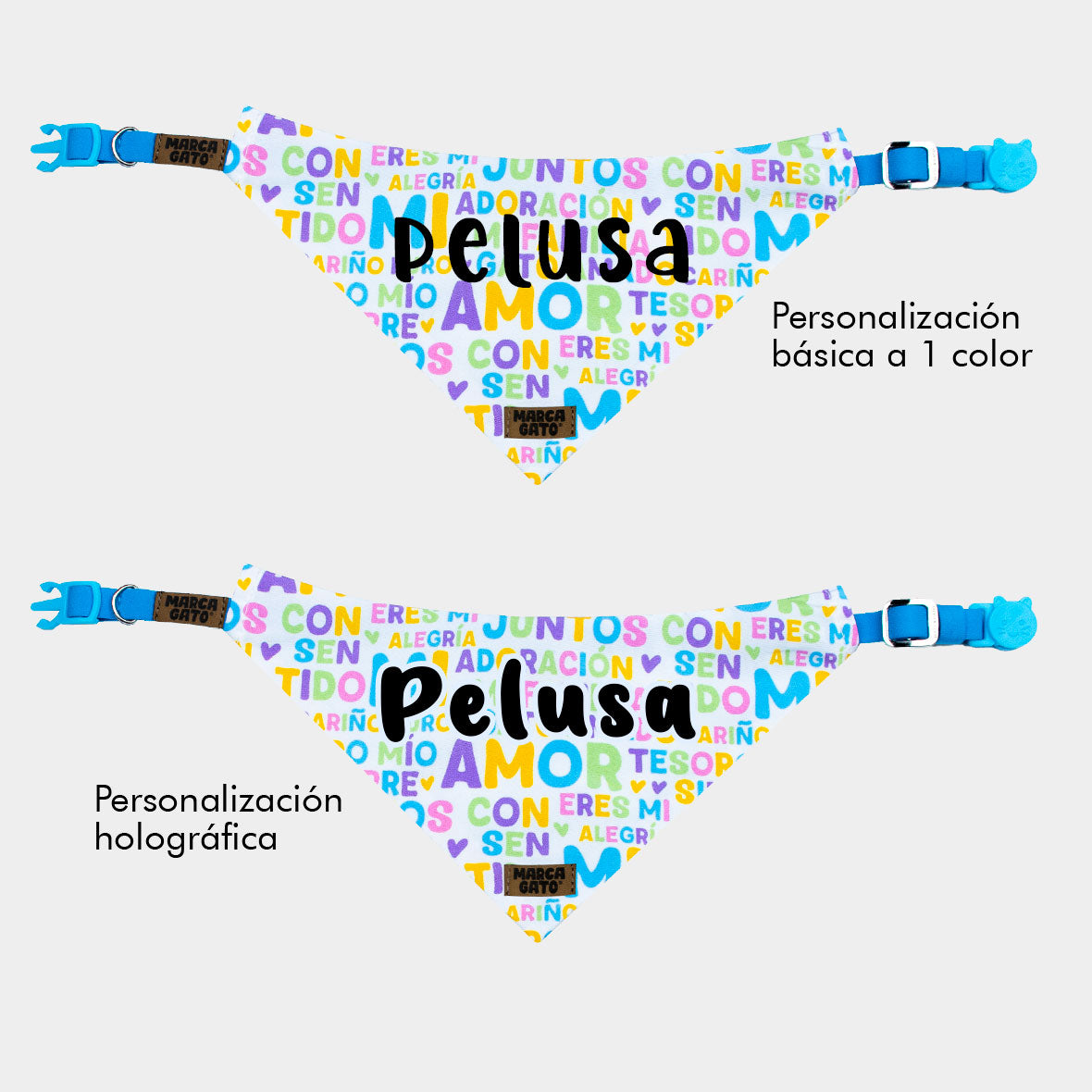 Pañoleta personalizada para gatos - pañoleta  michi mantra