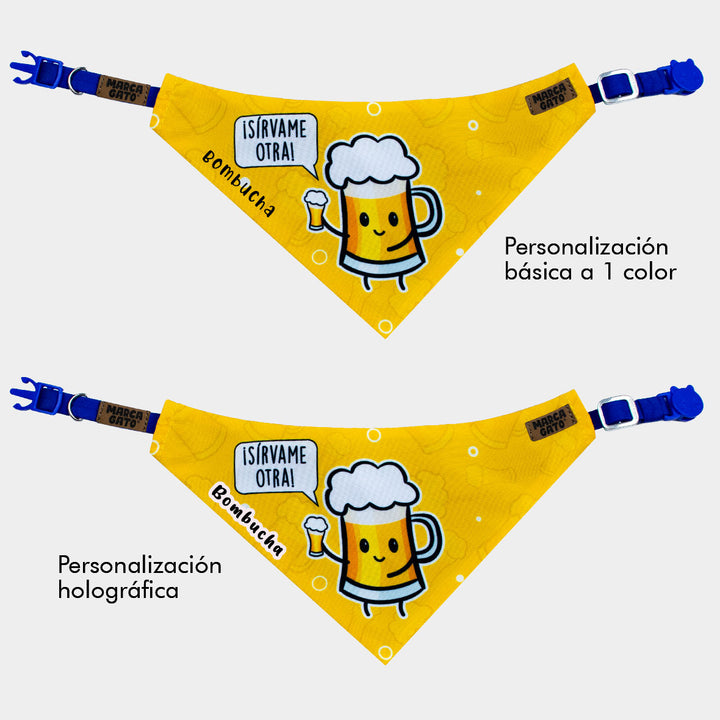 Pañoleta personalizada para gatos - pañoleta Michi pola Sírvame otra