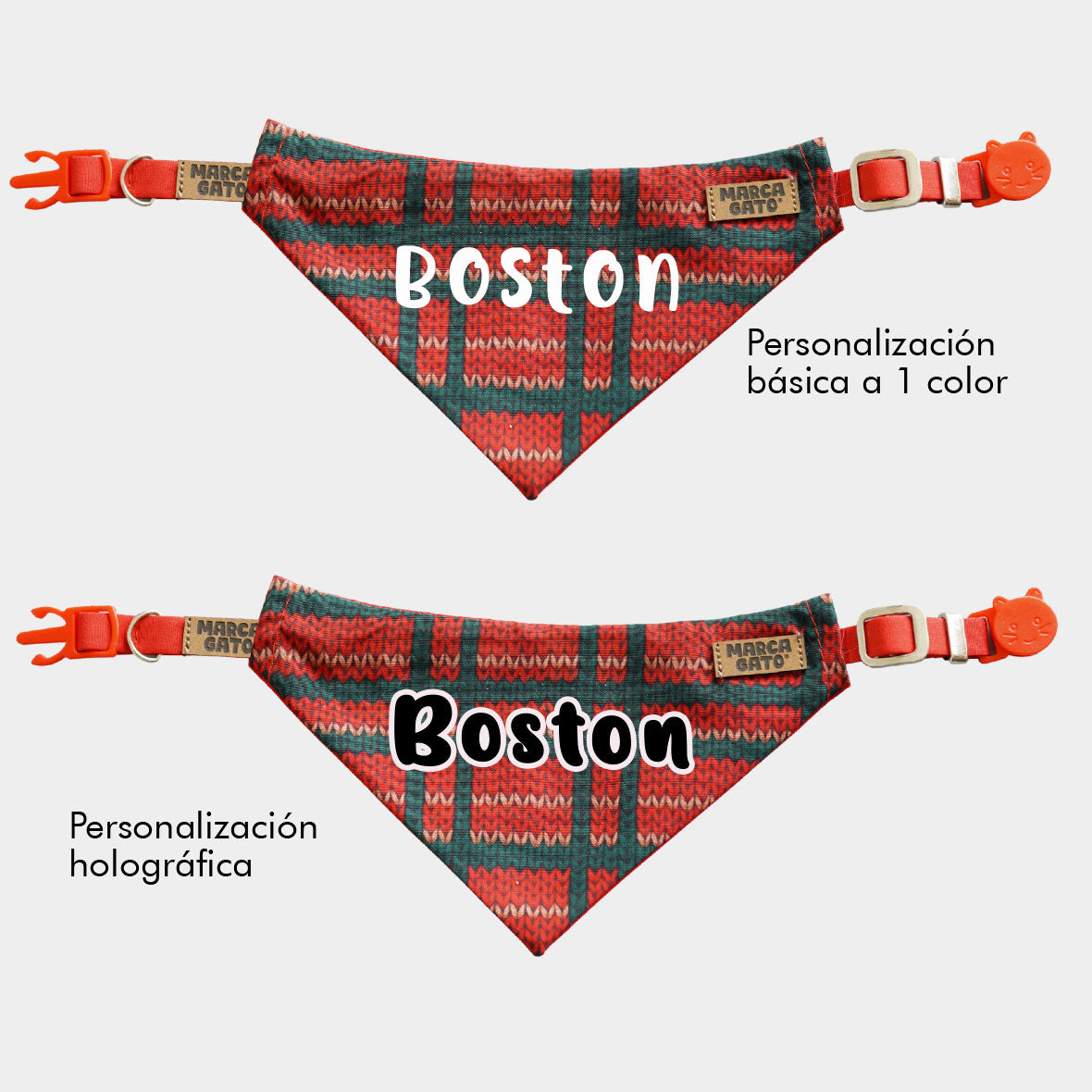 pañoleta personalizada de navidad para gatos