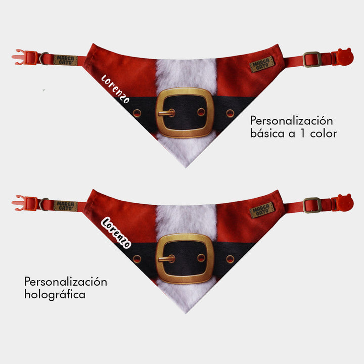 pañoleta personalizada de navidad para gatos